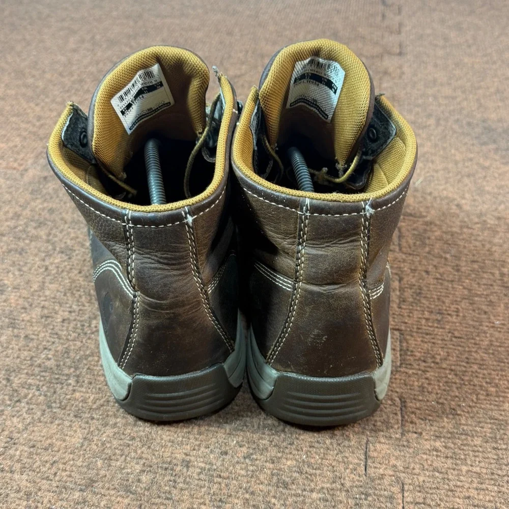 Carhartt Men Lightweight Wedge Chukka Work Boots Brown Leather Size 12W CMX4023